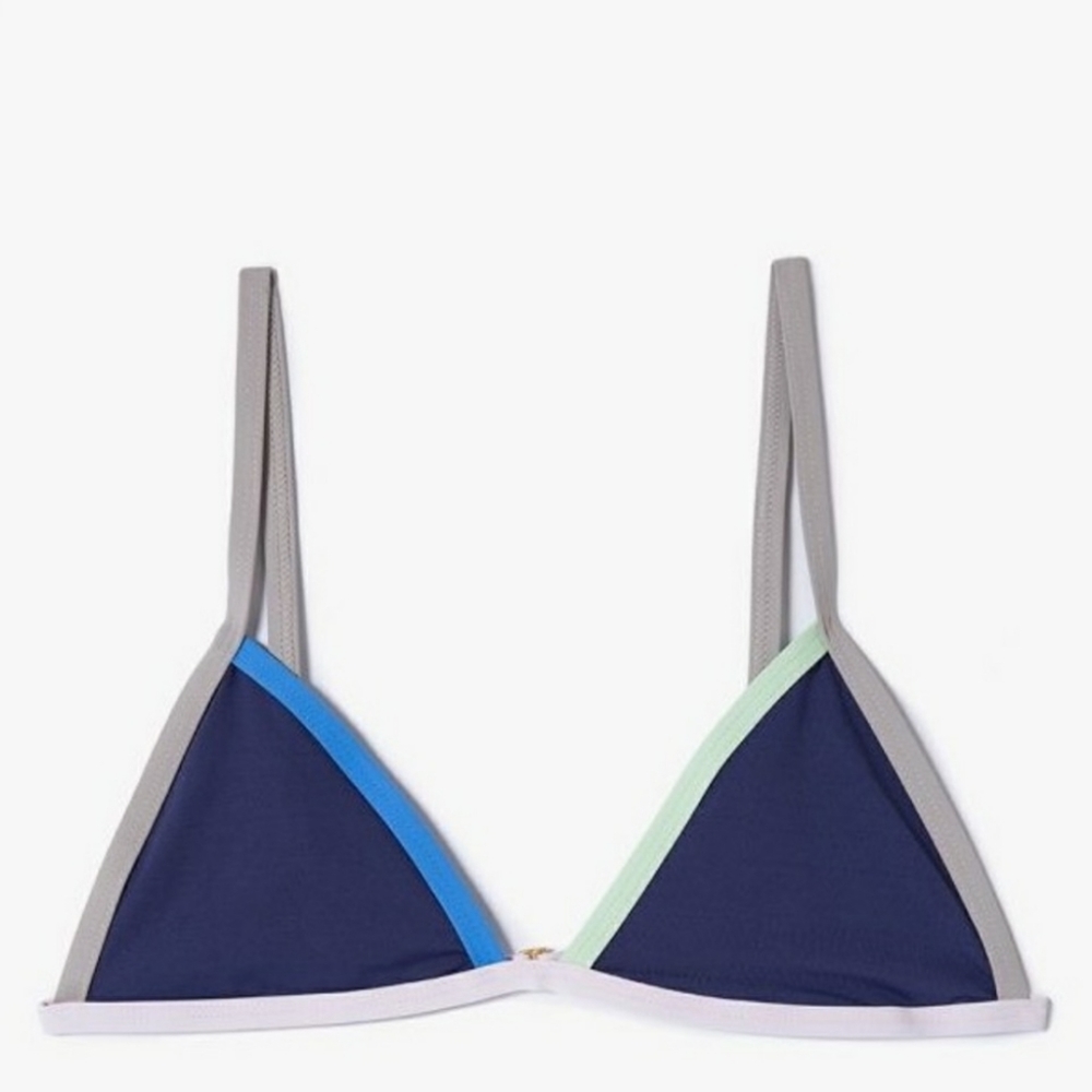 TAVIK Jett Triangle Swim Top Colorblock Blue XS